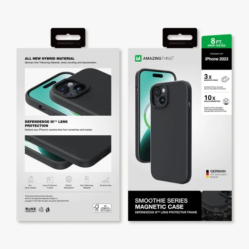 Amazing Thing Smoothie Magsafe tok 8FT IP156.7SMBK iPhone 15 Plus fekete - 11
