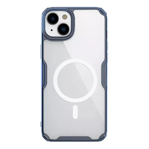 Nillkin Nature Pro Magnetic TPU tok iPhone 15 Plus átlátszó-kék - 1