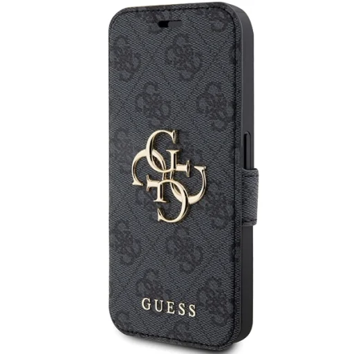 Original GUESS fliptok 4G Metal Logo GUBKP15L4GMGGR iPhone 15 Pro szürke tok - 2