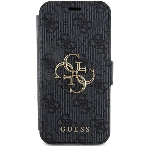 Original GUESS fliptok 4G Metal Logo GUBKP15L4GMGGR iPhone 15 Pro szürke tok - 3