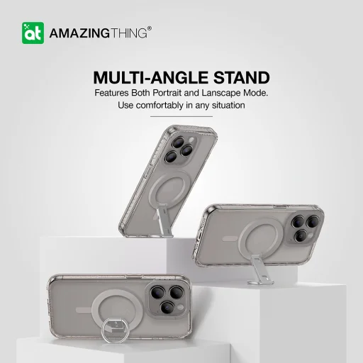 Amazing Thing Titan Pro Mag Ring Grip tok 10FT IP156.7PTRGY iPhone 15 Pro Max titanium - 7
