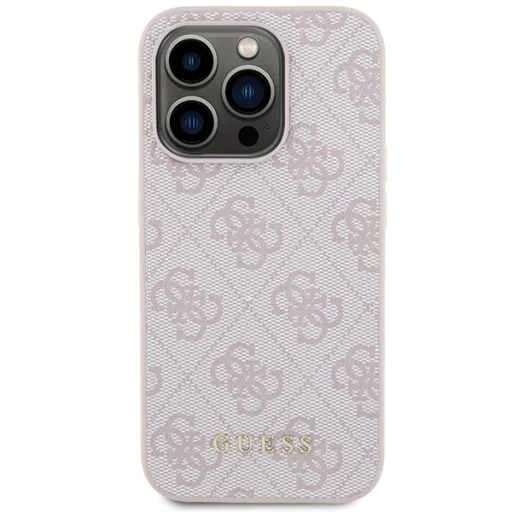 GUESS Eredeti Hardcase 4G Metal Gold Logo GUHCP15LG4GFPI tok iPhone 15 Pro Pink - 3