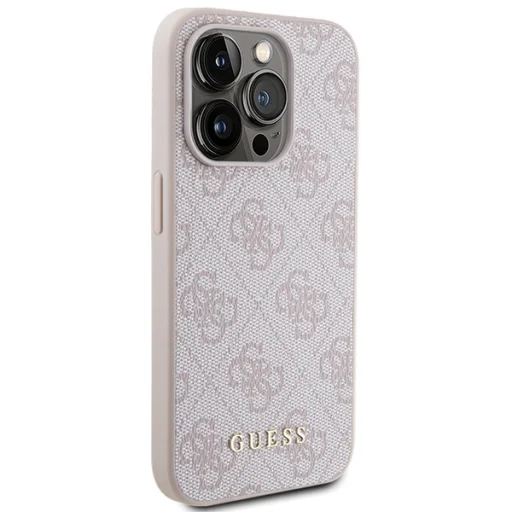 GUESS Eredeti Hardcase 4G Metal Gold Logo GUHCP15LG4GFPI tok iPhone 15 Pro Pink - 4