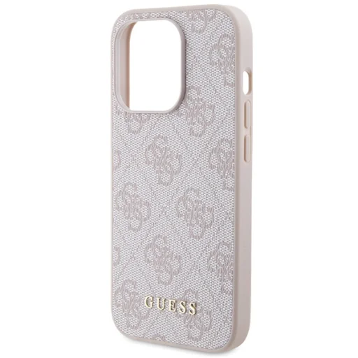 GUESS Eredeti Hardcase 4G Metal Gold Logo GUHCP15LG4GFPI tok iPhone 15 Pro Pink - 6