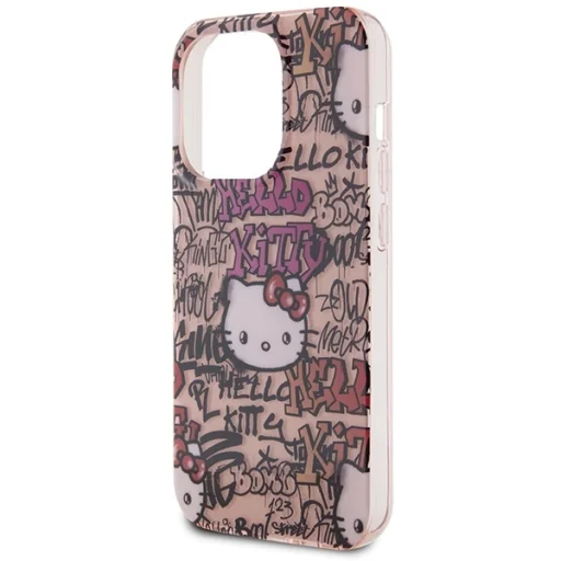 Original Case HELLO KITTY kemény tok IML Tags Graffiti HKHCP15LHDGPTP iPhone 15 Pro rózsaszín - 6