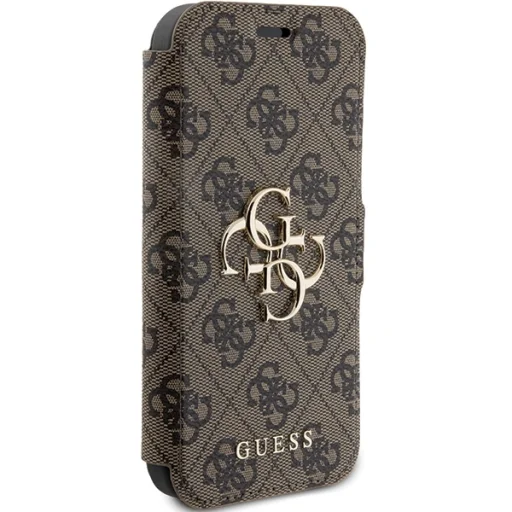 Original Case GUESS fliptok 4G Metal Logo GUBKP15L4GMGBR iPhone 15 Pro tok barna - 4