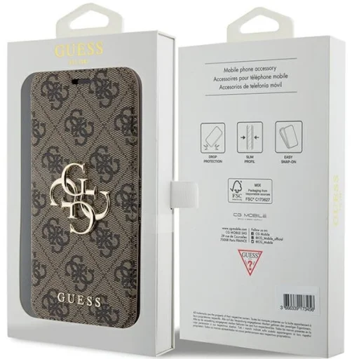 Original Case GUESS fliptok 4G Metal Logo GUBKP15L4GMGBR iPhone 15 Pro tok barna - 7