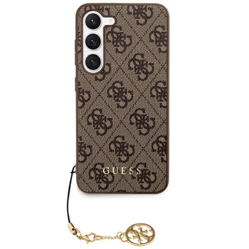 Eredeti GUESS tok - kemény tok 4G Charms Collection GUHCS24LGF4GBR tok Samsung Galaxy S24 Ultra barna - 1