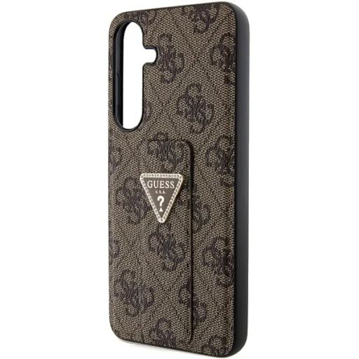 Original Case GUESS - hardcase Grip Stand 4G Triangle Strass GUHCS24SPGS4TDW Samsung Galaxy S24 tok Barna - 6