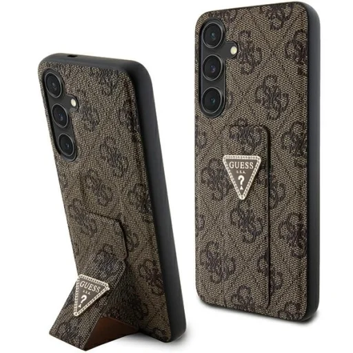 Original Case GUESS - hardcase Grip Stand 4G Triangle Strass GUHCS24SPGS4TDW Samsung Galaxy S24 tok Barna - 1