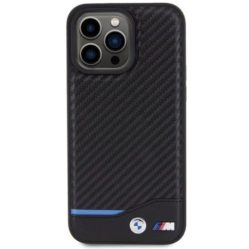  iPhone 15 Pro Max fekete Original Case BMW Leather Carbon BMHCP15X22NBCK tok - 3