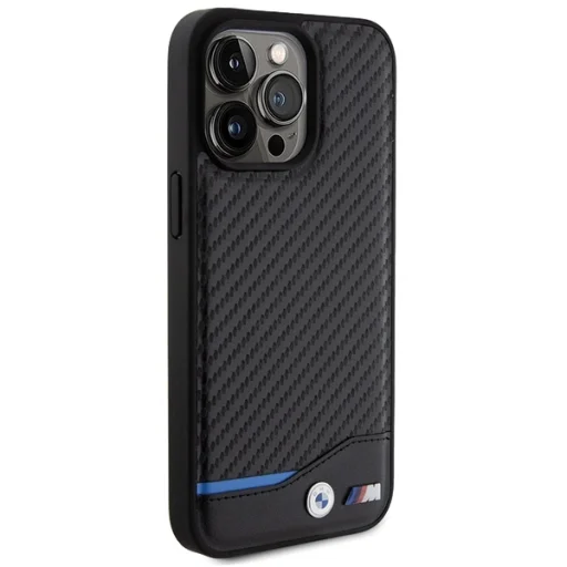  iPhone 15 Pro Max fekete Original Case BMW Leather Carbon BMHCP15X22NBCK tok - 4