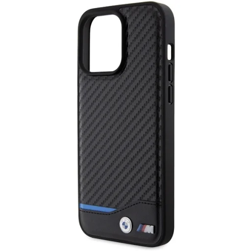 iPhone 15 Pro Max fekete Original Case BMW Leather Carbon BMHCP15X22NBCK tok - 6