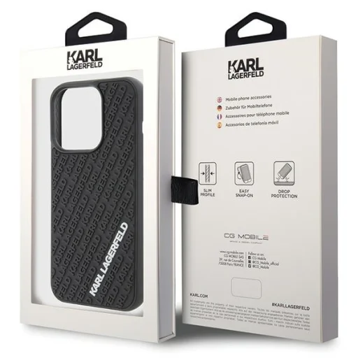  iPhone 15 Pro Original Pouch KARL LAGERFELD hardcase 3D Rubber Multi Logo KLHCP15L3DMKRLK tok - 8