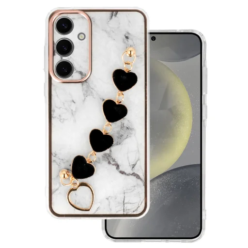 Trend fliptok Samsung Galaxy S24 design 6 fehér tok - 1