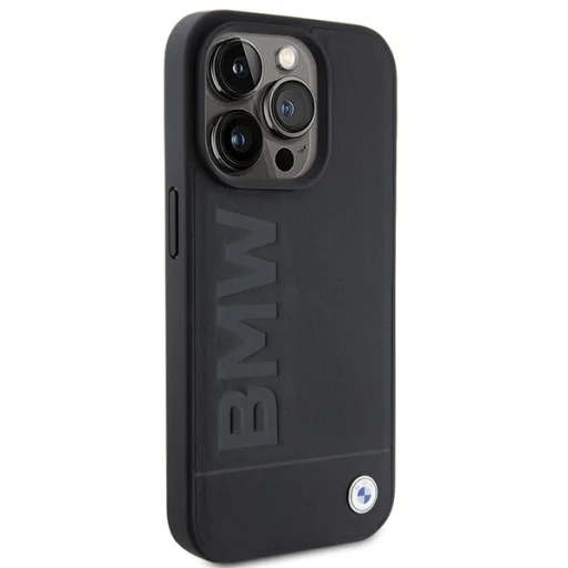  iPhone 15 Pro Max Fekete BMW Original Case Bőr Dombornyomott BMHCP15XSLLBK tok - 4