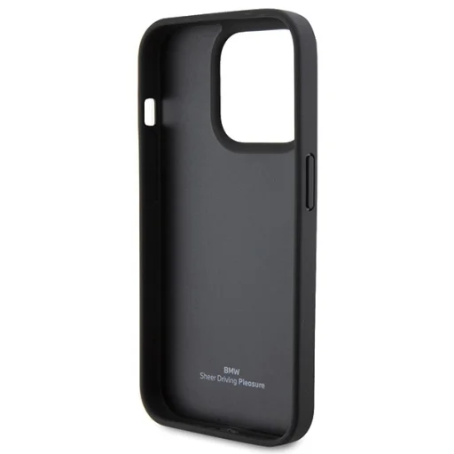  iPhone 15 Pro Max Fekete BMW Original Case Bőr Dombornyomott BMHCP15XSLLBK tok - 7