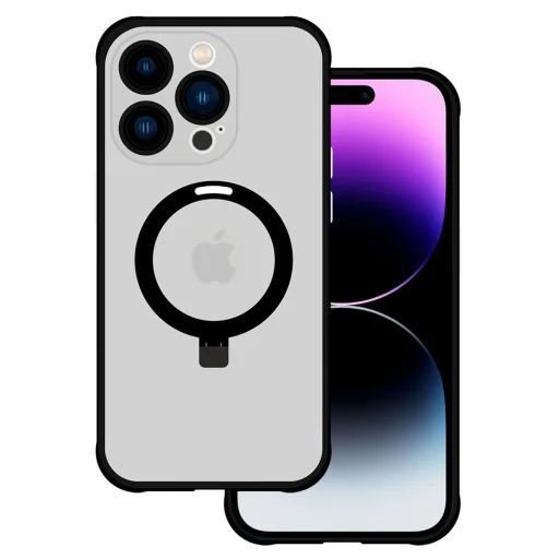 Tel Protect Mágikus Magsafe Állvány Tok iPhone 15 Plus fekete tok - 1