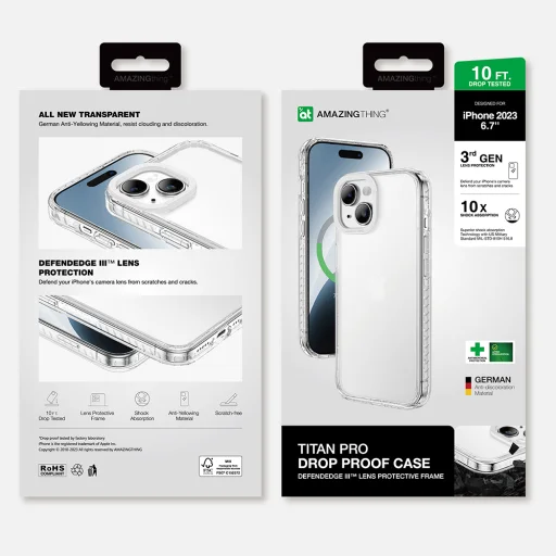 Amazing Thing Titan Pro Tok 10FT IP156.7TPCL iPhone 15 Plus átlátszó - 11