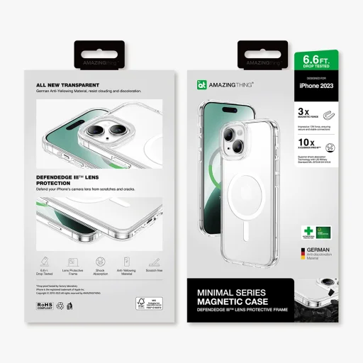 Amazing Thing Minimal Magsafe tok 6.6FT IP156.7MMINCL iPhone 15 Plus áttetsző - 11