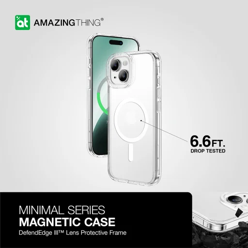 Amazing Thing Minimal Magsafe tok 6.6FT IP156.7MMINCL iPhone 15 Plus áttetsző - 5