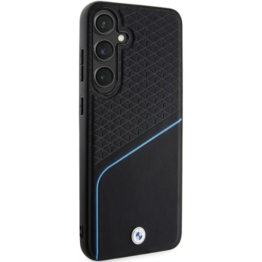 Original Case BMW hardcase Signature Leather Textured & Line MagSafe for Samsung Galaxy S24 Black tok - 4