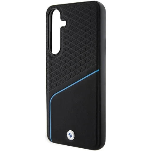Original Case BMW hardcase Signature Leather Textured & Line MagSafe for Samsung Galaxy S24 Black tok - 6