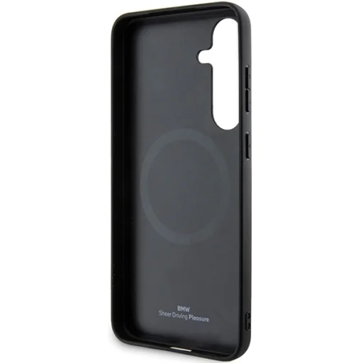 Original Case BMW hardcase Signature Leather Textured & Line MagSafe for Samsung Galaxy S24 Black tok - 7