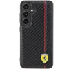 Original FERRARI keménytok Carbon Printed Line FEHCS24SN3DUR Samsung Galaxy S24 Black tok thumbnail