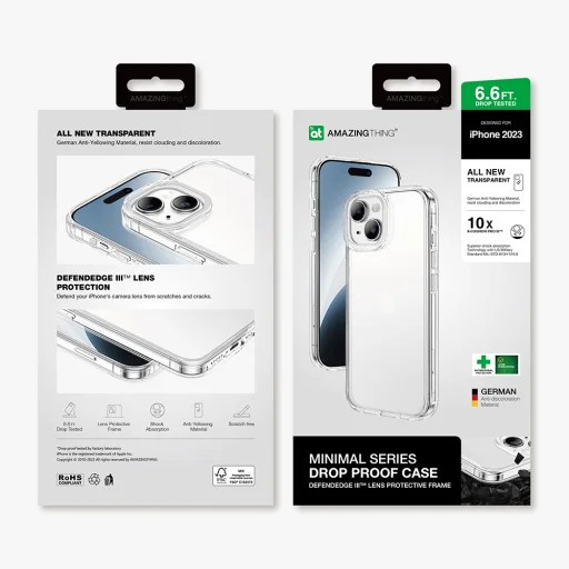 Amazing Thing Minimal tok 6.6FT IP156.7MINCL iPhone 15 Plus átlátszó - 11