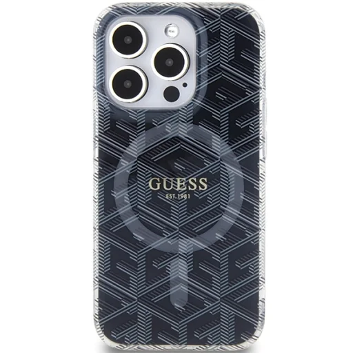 Original Guess IML GCube Magsafe GUHMP15XHGCUSTGK tok iPhone 15 Pro Max fekete - 3