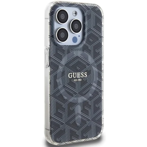Original Guess IML GCube Magsafe GUHMP15XHGCUSTGK tok iPhone 15 Pro Max fekete - 4