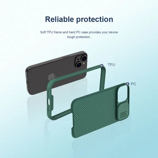 Nillkin CamShield Pro PC+TPU tok iPhone 14/13 lila - 8