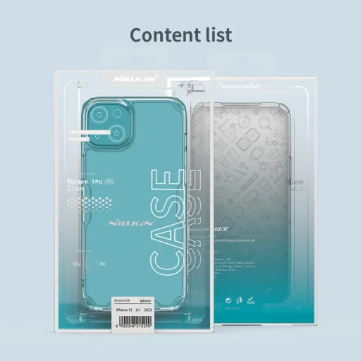 Nillkin Nature Pro TPU iPhone 15 Plus tok áttetsző-kék - 15