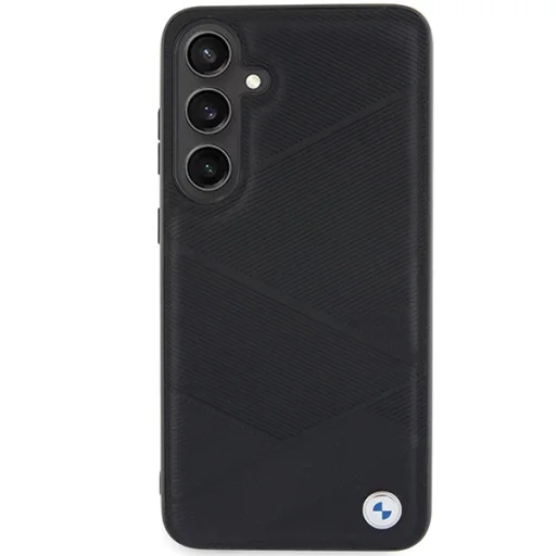 Original Case BMW hardcase Signature Leather Crossing Lines Pattern BMHCS24S23RCGPK for Samsung Galaxy S24 Black tok - 3