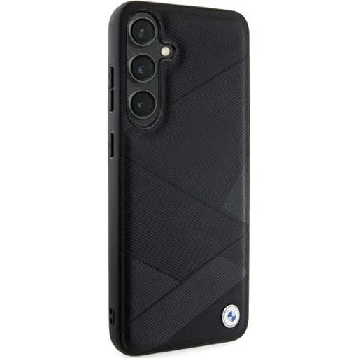 Original Case BMW hardcase Signature Leather Crossing Lines Pattern BMHCS24S23RCGPK for Samsung Galaxy S24 Black tok - 4