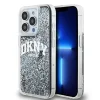 Eredeti DKNY Liquid Glitter Nagy Logós Merev Tok iPhone 14 Pro fekete thumbnail