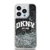 Eredeti DKNY Liquid Glitter Nagy Logós Merev Tok iPhone 14 Pro fekete thumbnail
