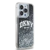 Eredeti DKNY Liquid Glitter Nagy Logós Merev Tok iPhone 14 Pro fekete thumbnail