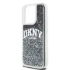 Eredeti DKNY Liquid Glitter Nagy Logós Merev Tok iPhone 14 Pro fekete thumbnail