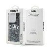 Eredeti DKNY Liquid Glitter Nagy Logós Merev Tok iPhone 14 Pro fekete thumbnail