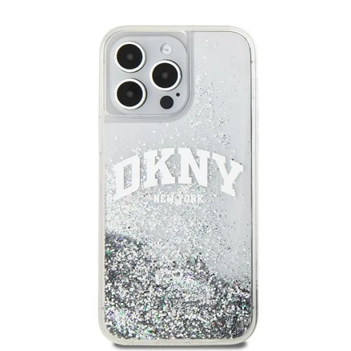 Original Case DKNY hardcase Liquid Glitter Big Logo DKHCP15LLBNAET for iPhone 15 Pro fehér tok - 3