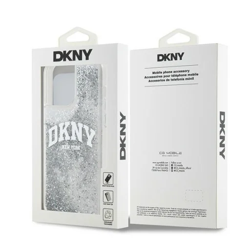 Original Case DKNY hardcase Liquid Glitter Big Logo DKHCP15LLBNAET for iPhone 15 Pro fehér tok - 8