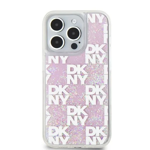 Original Case DKNY keménytok Liquid Glitter Multilogo DKHCP15LLCPEPP iPhone 15 Pro rózsaszín tok - 3
