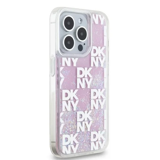 Original Case DKNY keménytok Liquid Glitter Multilogo DKHCP15LLCPEPP iPhone 15 Pro rózsaszín tok - 4