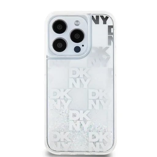 Original Case DKNY keménytok Liquid Glitter Multilogo DKHCP15LLCPEPT az iPhone 15 Pro készülékhez, fehér - 3