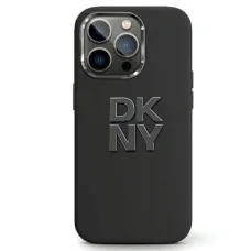 Eredeti DKNY keménytok Liquid Silicone Metal Logo DKHCP15MSMCBSK iPhone 14 Plus/15 Plus fekete tok