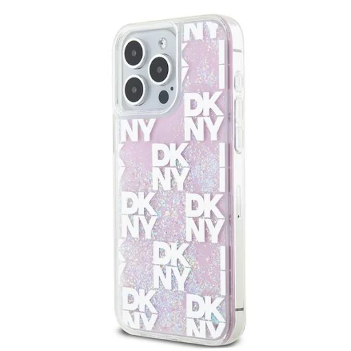 Original Case DKNY keménytok Liquid Glitter Multilogo DKHCP15XLCPEPP iPhone 15 Pro Max rózsaszín tok - 2