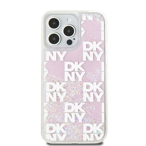 Original Case DKNY keménytok Liquid Glitter Multilogo DKHCP15XLCPEPP iPhone 15 Pro Max rózsaszín tok - 3
