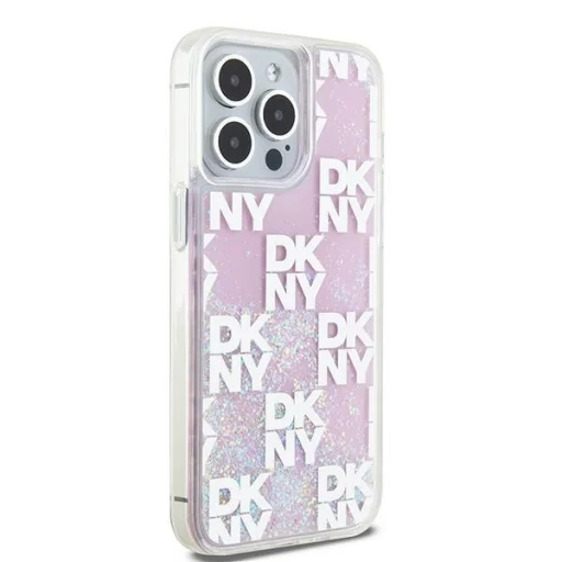 Original Case DKNY keménytok Liquid Glitter Multilogo DKHCP15XLCPEPP iPhone 15 Pro Max rózsaszín tok - 4